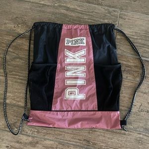 Pink Drawstring backpack